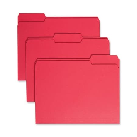 Smead FOLDER, 1/3CUT, LTR, RD 12743